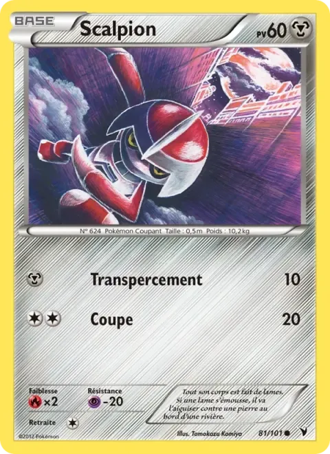 Carte Pokémon Scalpion 081/101, extension Nobles Victoires