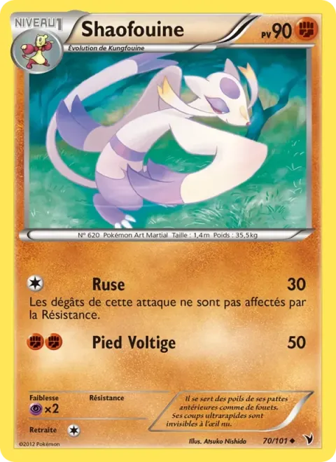Carte Pokémon Shaofouine 070/101, extension Nobles Victoires