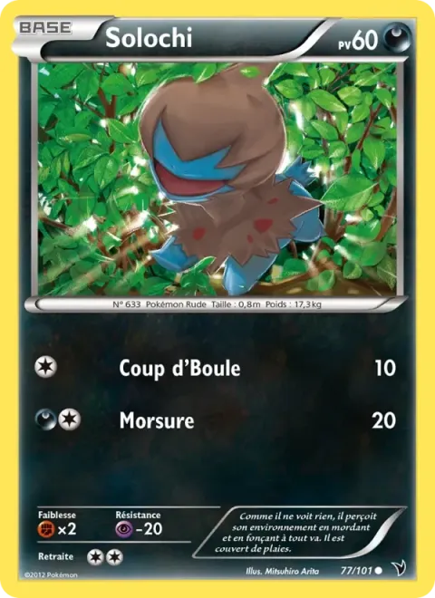 Carte Pokémon Solochi 077/101, extension Nobles Victoires