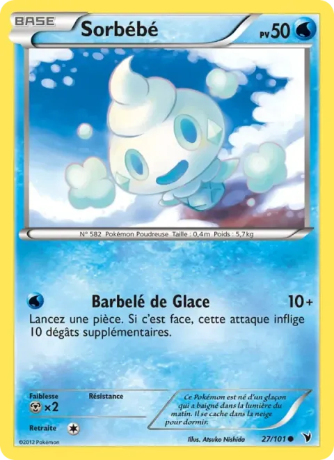 Carte Pokémon Sorbébé 027/101, extension Nobles Victoires