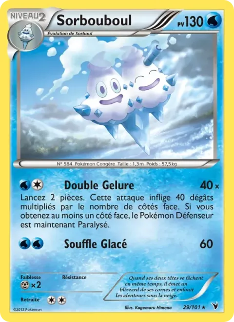 Carte Pokémon Sorbouboul 029/101, extension Nobles Victoires