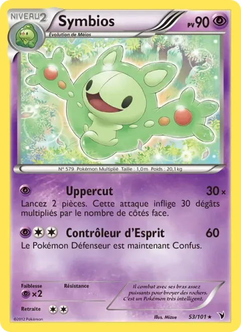 Carte Pokémon Symbios 053/101, extension Nobles Victoires