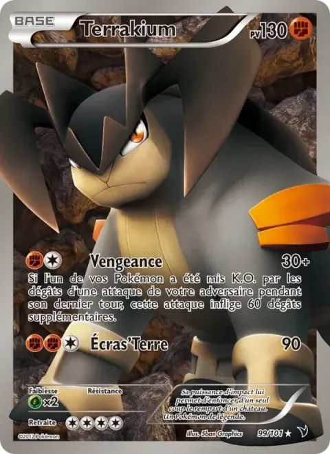 Carte Pokémon Terrakium 099/101, extension Nobles Victoires