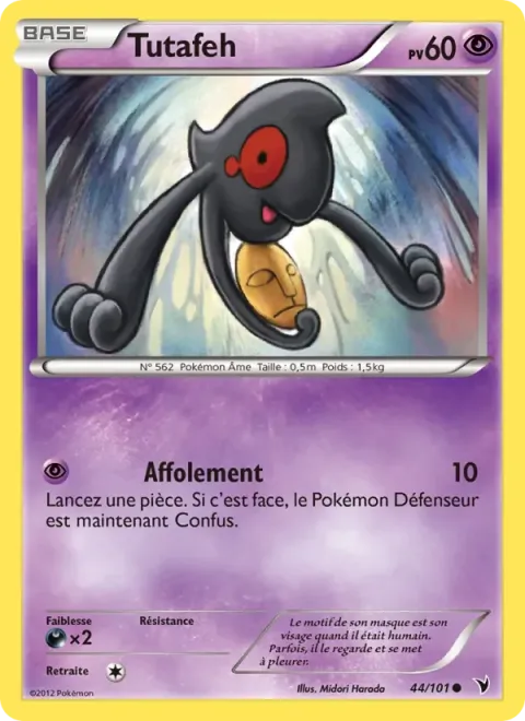 Carte Pokémon Tutafeh 044/101, extension Nobles Victoires