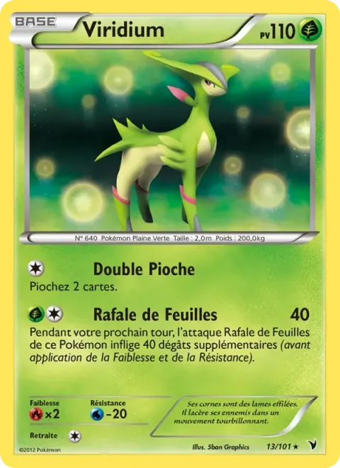 Carte Pokémon Viridium 013/101, extension Nobles Victoires
