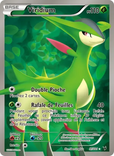Carte Pokémon Viridium 097/101, extension Nobles Victoires