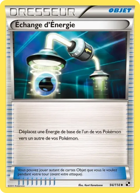 Carte Pokémon Échange d’Énergie 094/114, extension Noir & Blanc