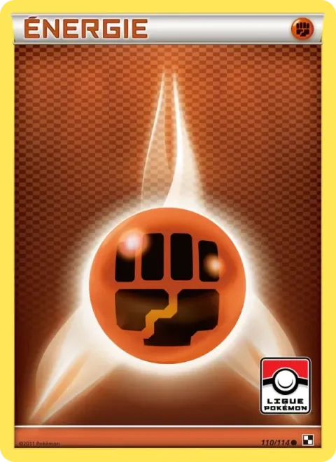 Carte Pokémon Énergie Combat 110/114, extension Noir & Blanc