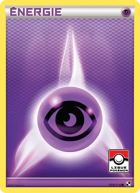 Carte Pokémon Énergie Psy 109/114, extension Noir & Blanc