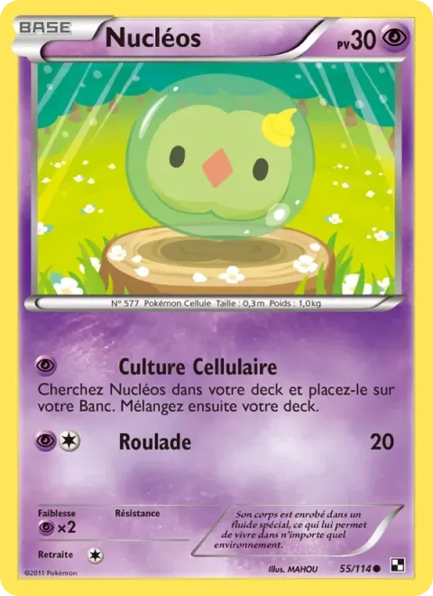 Carte Pokémon Nucléos 055/114, extension Noir & Blanc