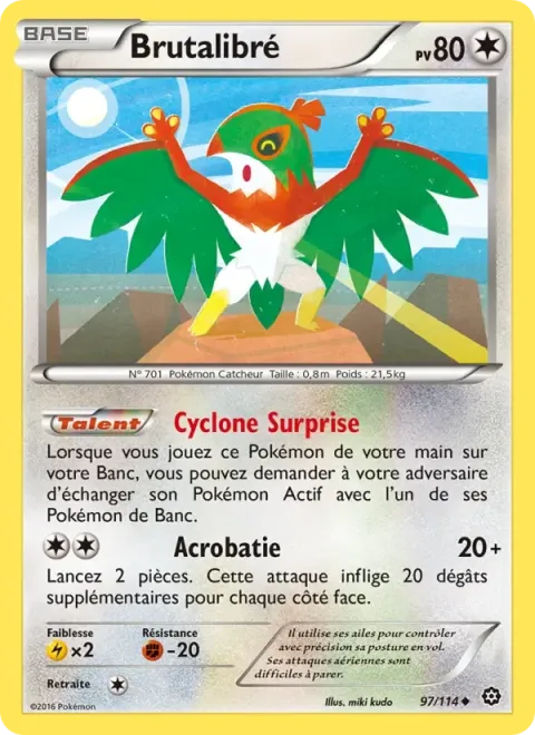 Carte Pokémon Brutalibré 097/114, extension Offensive Vapeur