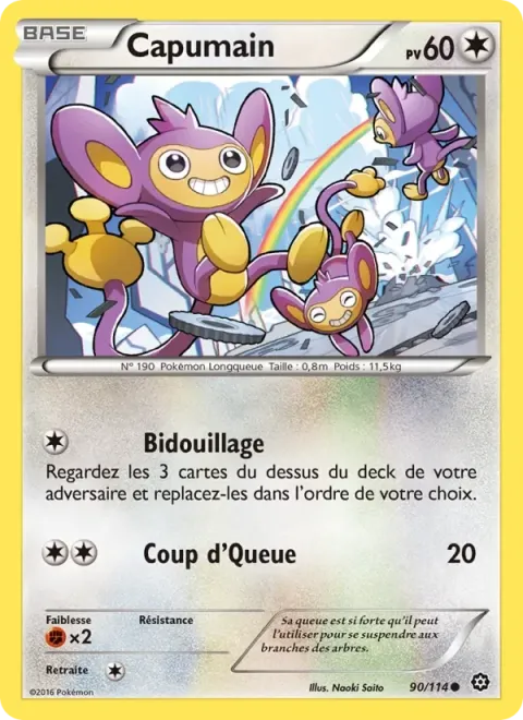 Carte Pokémon Capumain 090/114, extension Offensive Vapeur