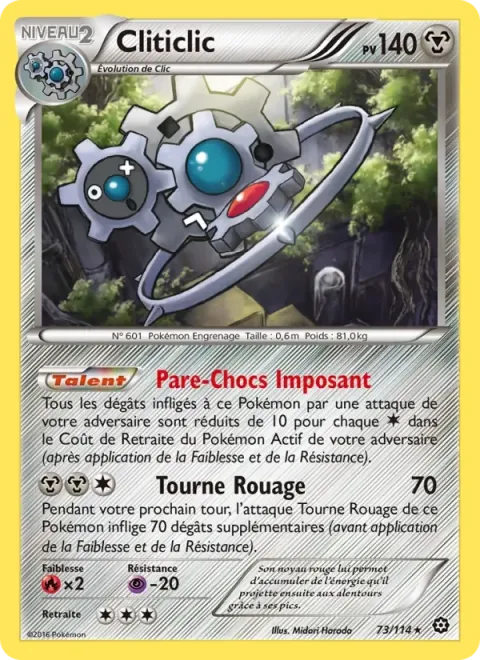 Carte Pokémon Cliticlic 073/114, extension Offensive Vapeur