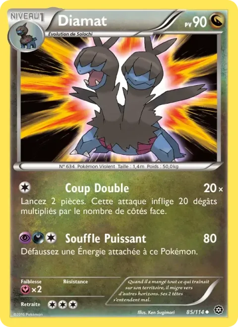 Carte Pokémon Diamat 085/114, extension Offensive Vapeur