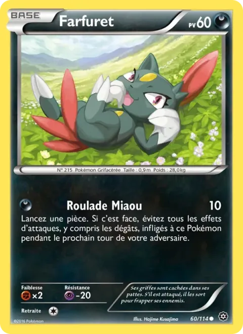 Carte Pokémon Farfuret 060/114, extension Offensive Vapeur