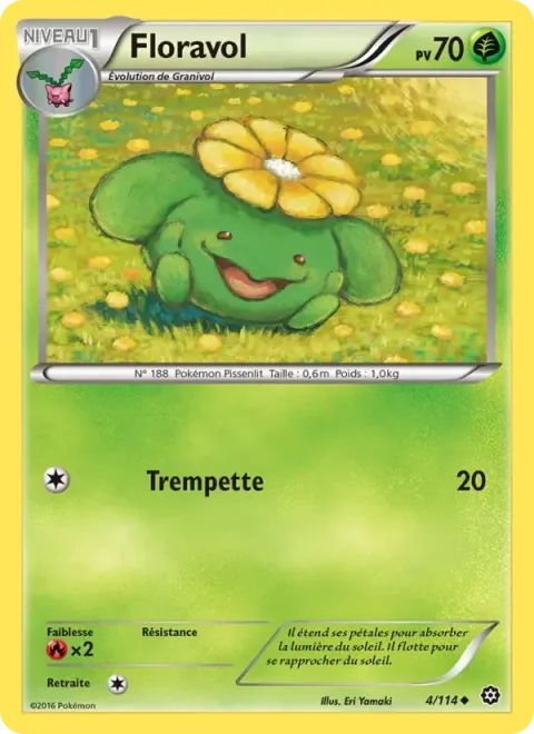 Carte Pokémon Floravol 004/114, extension Offensive Vapeur