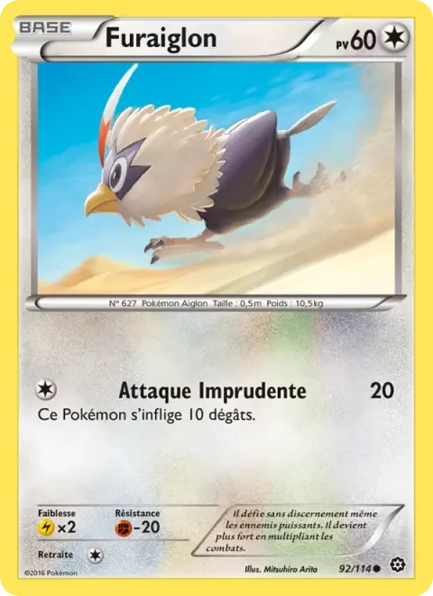 Carte Pokémon Furaiglon 092/114, extension Offensive Vapeur