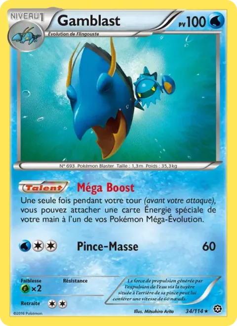 Carte Pokémon Gamblast 034/114, extension Offensive Vapeur