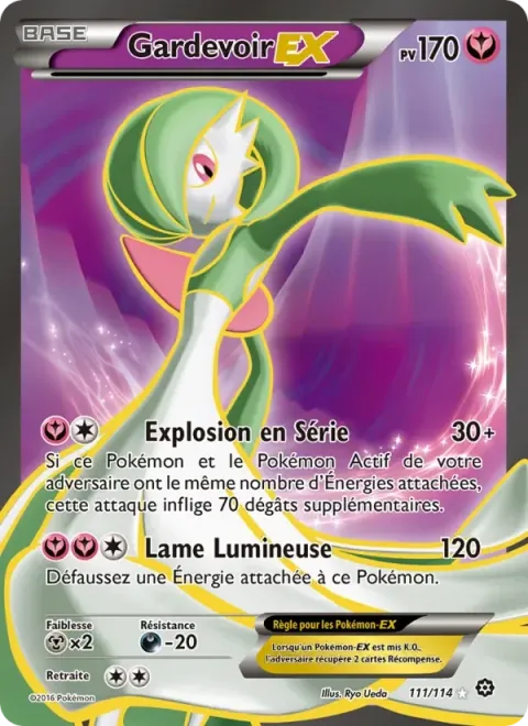 Carte Pokémon Gardevoir EX 111/114, extension Offensive Vapeur