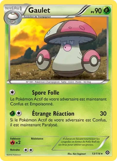 Carte Pokémon Gaulet 013/114, extension Offensive Vapeur