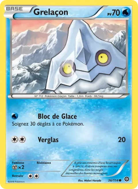 Carte Pokémon Grelaçon 036/114, extension Offensive Vapeur