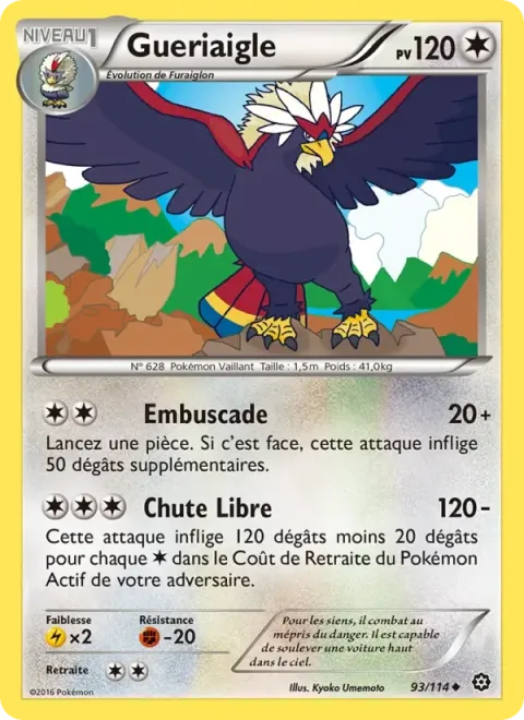 Carte Pokémon Gueriaigle 093/114, extension Offensive Vapeur