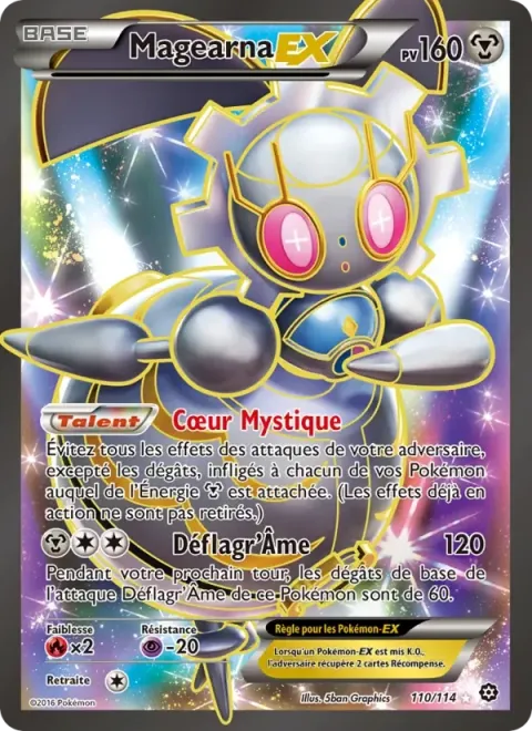 Carte Pokémon Magearna EX 110/114, extension Offensive Vapeur