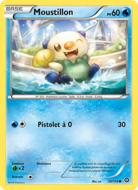 Carte Pokémon Moustillon 030/114, extension Offensive Vapeur