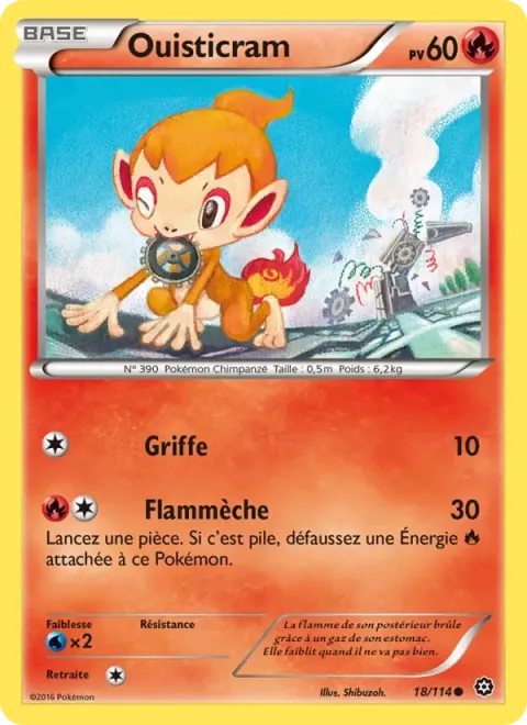 Carte Pokémon Ouisticram 018/114, extension Offensive Vapeur