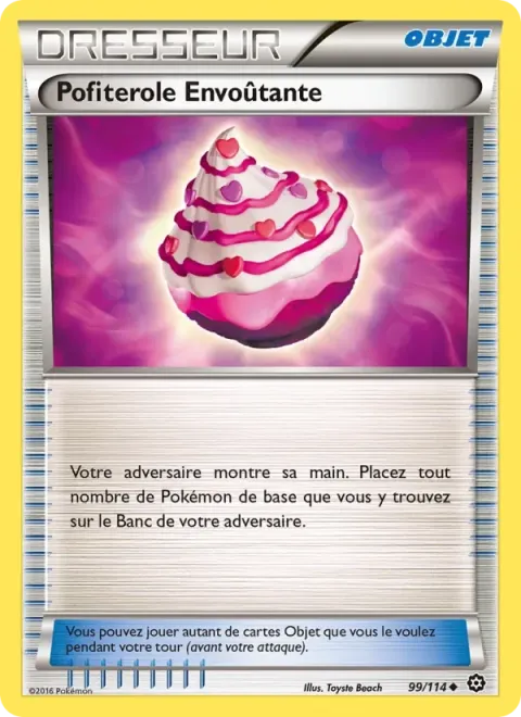 Carte Pokémon Pofiterole Envoûtante 099/114, extension Offensive Vapeur
