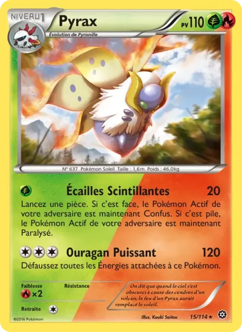 Carte Pokémon Pyrax 015/114, extension Offensive Vapeur
