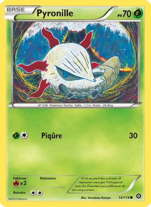 Carte Pokémon Pyronille 014/114, extension Offensive Vapeur