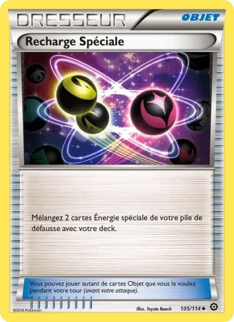 Carte Pokémon Recharge Spéciale 105/114, extension Offensive Vapeur