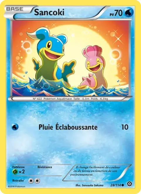 Carte Pokémon Sancoki 028/114, extension Offensive Vapeur