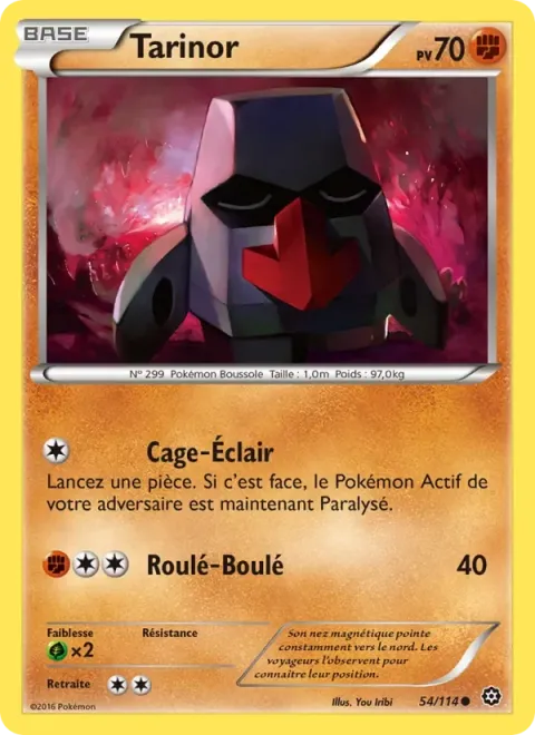 Carte Pokémon Tarinor 054/114, extension Offensive Vapeur