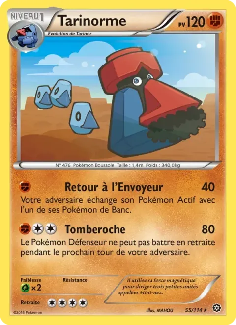 Carte Pokémon Tarinorme 055/114, extension Offensive Vapeur