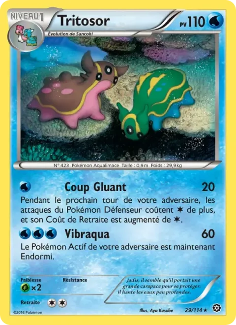 Carte Pokémon Tritosor 029/114, extension Offensive Vapeur