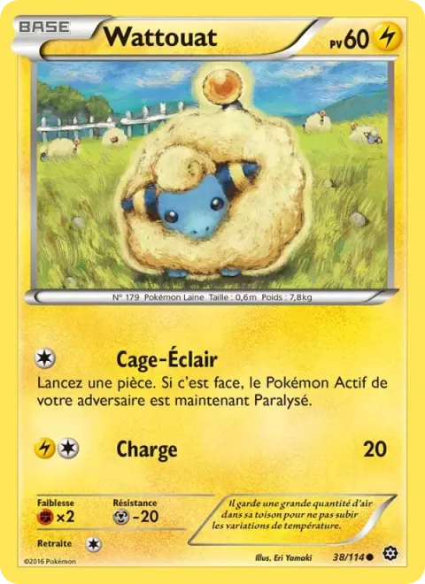 Carte Pokémon Wattouat 038/114, extension Offensive Vapeur