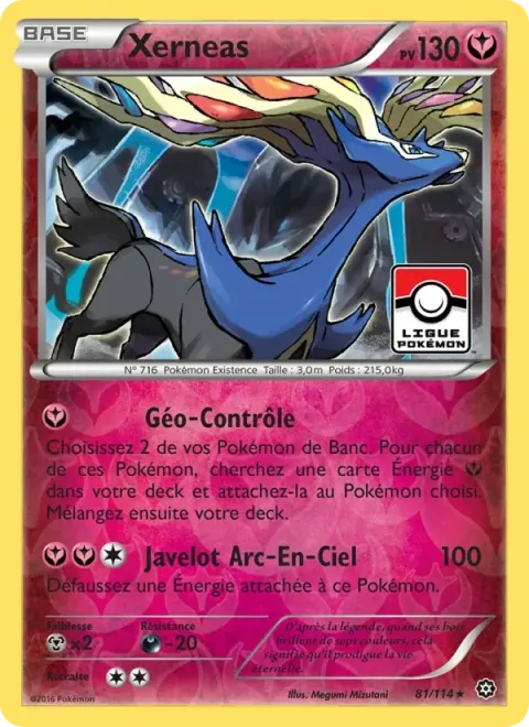 Carte Pokémon Xerneas 081/114, extension Offensive Vapeur