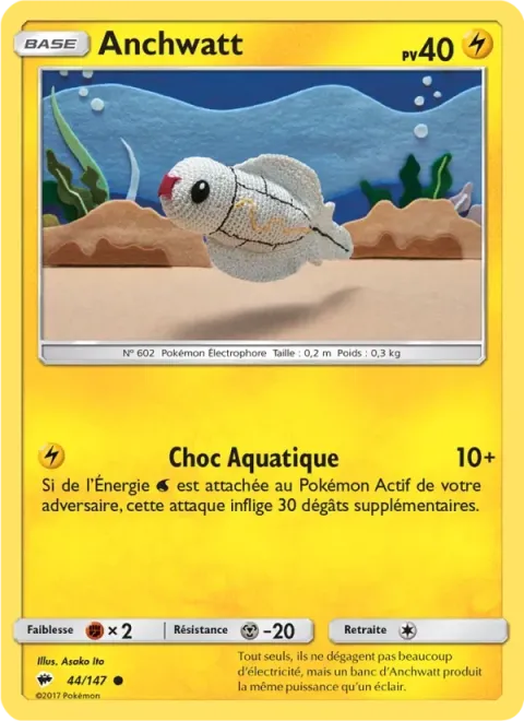 Carte Pokémon Anchwatt 044/147, extension Ombres Ardentes