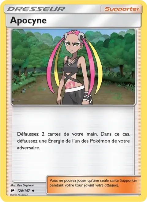 Carte Pokémon Apocyne 120/147, extension Ombres Ardentes