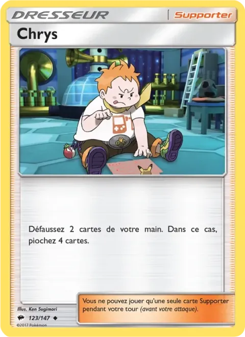 Carte Pokémon Chrys 123/147, extension Ombres Ardentes