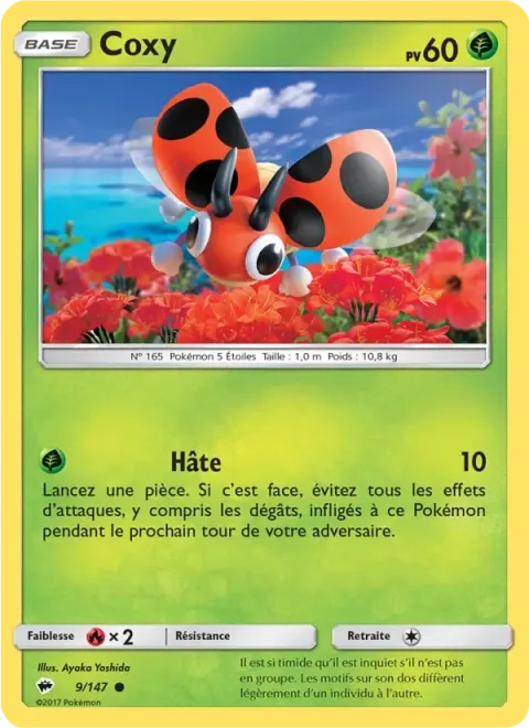 Carte Pokémon Coxy 009/147, extension Ombres Ardentes
