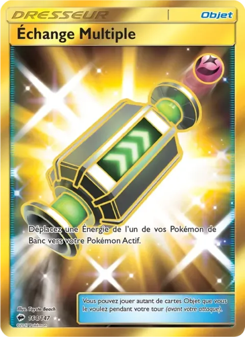 Carte Pokémon Échange Multiple 164/147, extension Ombres Ardentes