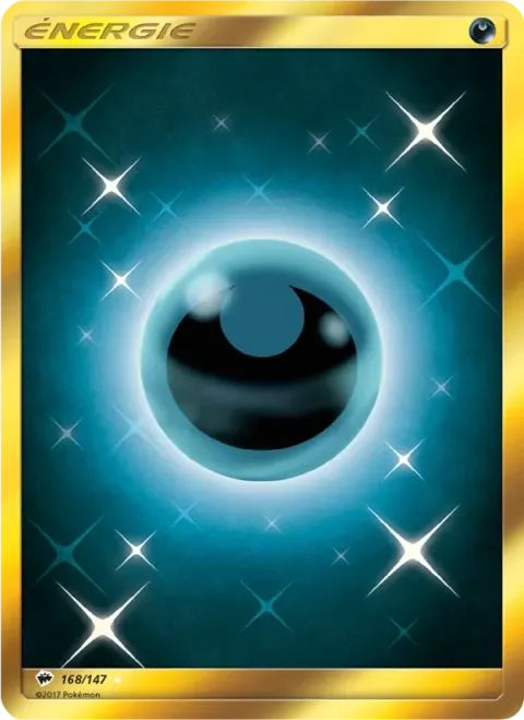 Carte Pokémon Énergie Obscurité 168/147, extension Ombres Ardentes