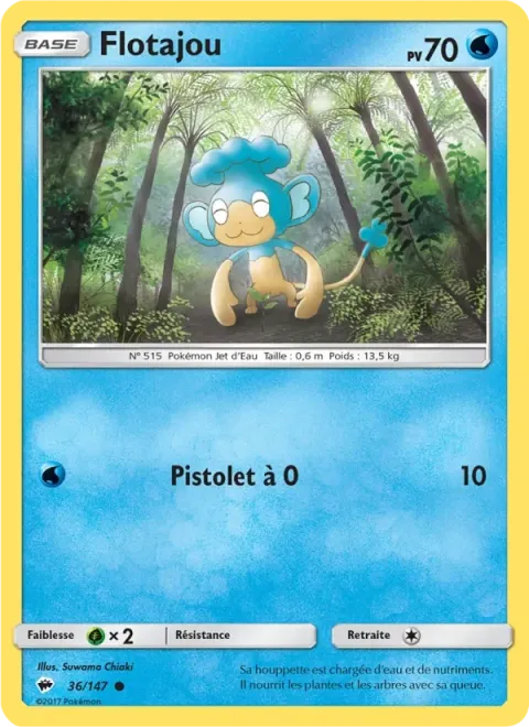 Carte Pokémon Flotajou 036/147, extension Ombres Ardentes