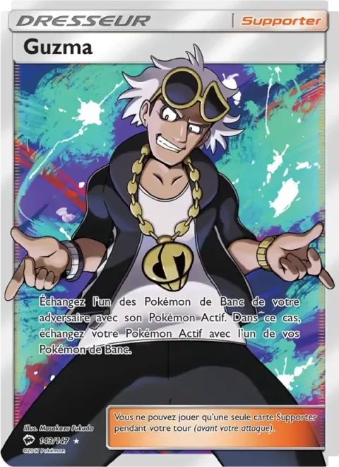 Carte Pokémon Guzma 143/147, extension Ombres Ardentes