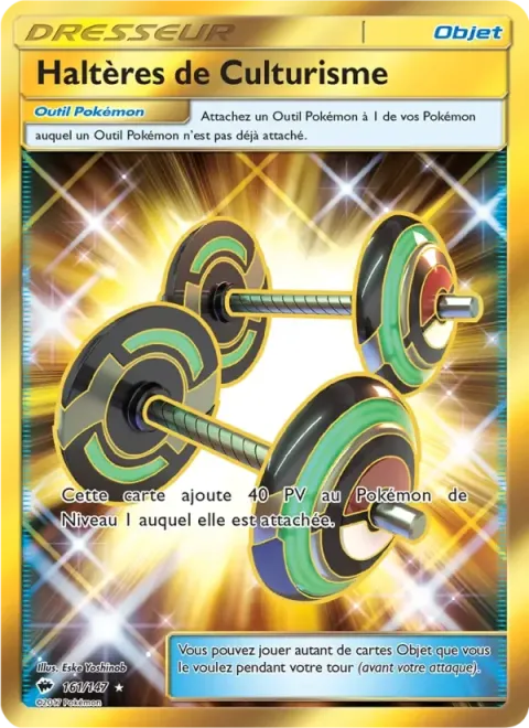 Carte Pokémon Haltères de Culturisme 161/147, extension Ombres Ardentes