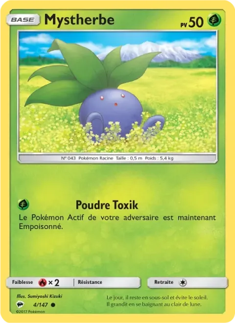 Carte Pokémon Mystherbe 004/147, extension Ombres Ardentes