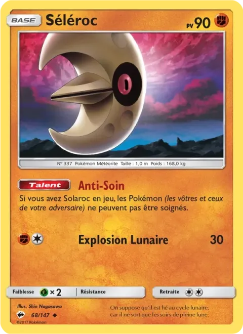 Carte Pokémon Séléroc 068/147, extension Ombres Ardentes